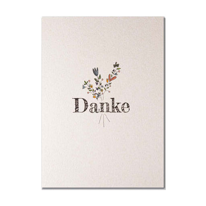 Postkarte Danke - Blumen