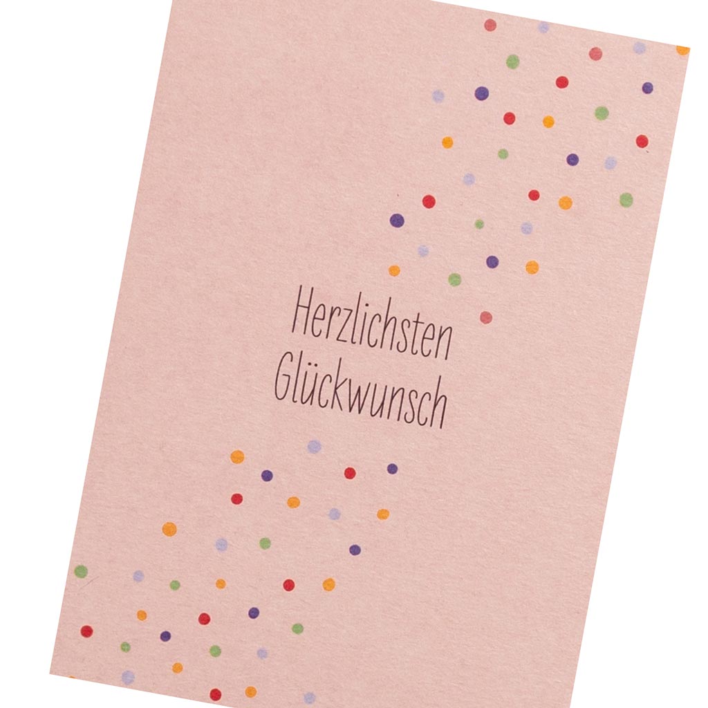 Postkarte Herzlichsten Glückwunsch!