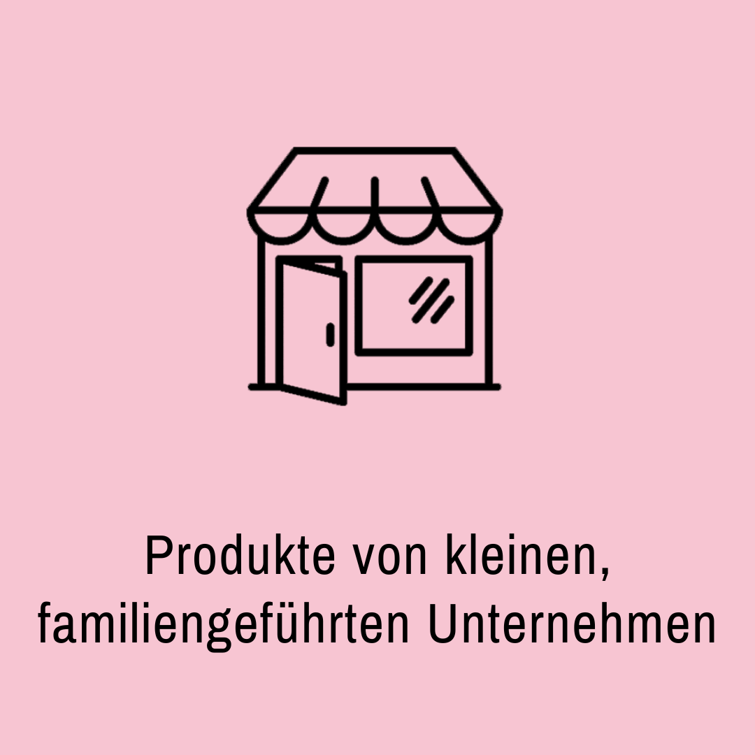 Werte Icon: Wir legen den Fokus auf Produkte von kleinen, familiengeführten Unternehmen