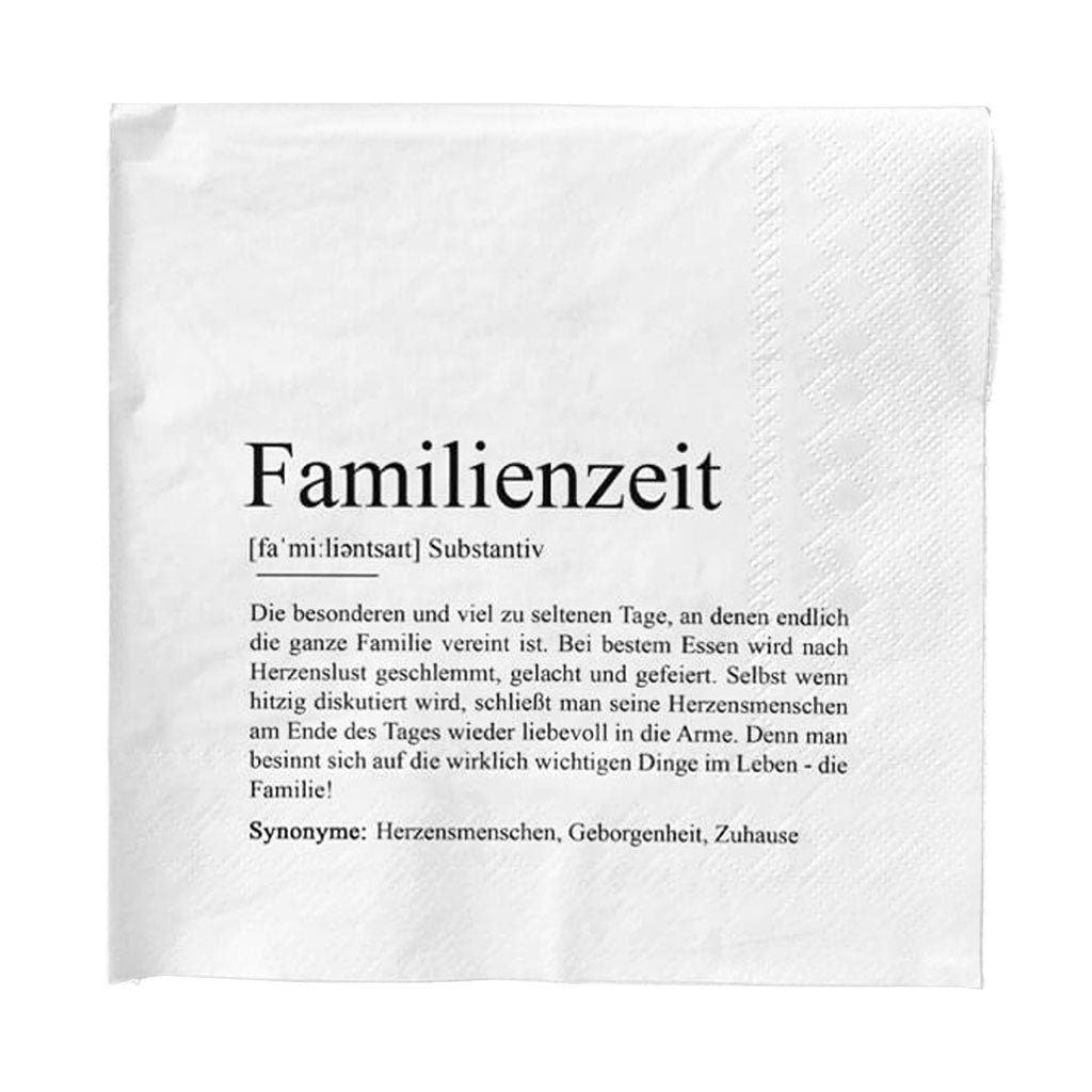 Servietten Definition: Familienzeit - 20 Stück