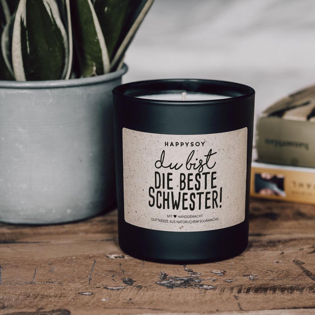 Du bist die beste Schwester - Duftkerze