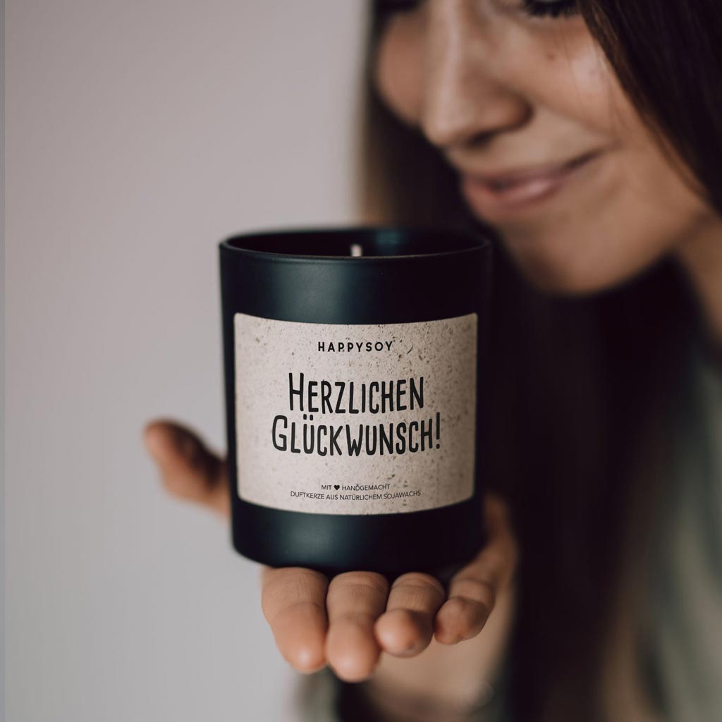 Herzlichen Glückwunsch - Duftkerze