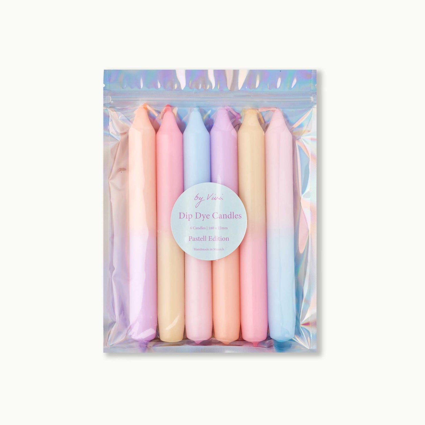 Dip Dye Candles 6er-Set - Pastell