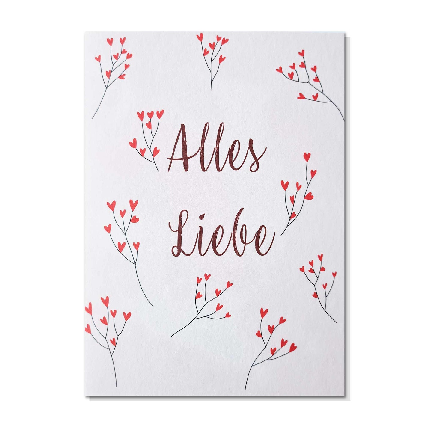 Klappkarte Aquarell Alles Liebe