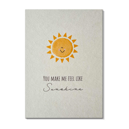 Postkarte Feel like sunshine